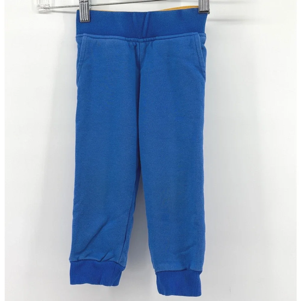 Paul Smith Junior Boys Blue Cotton Fleece Joggers Sweatpants Contrast Waist 2A